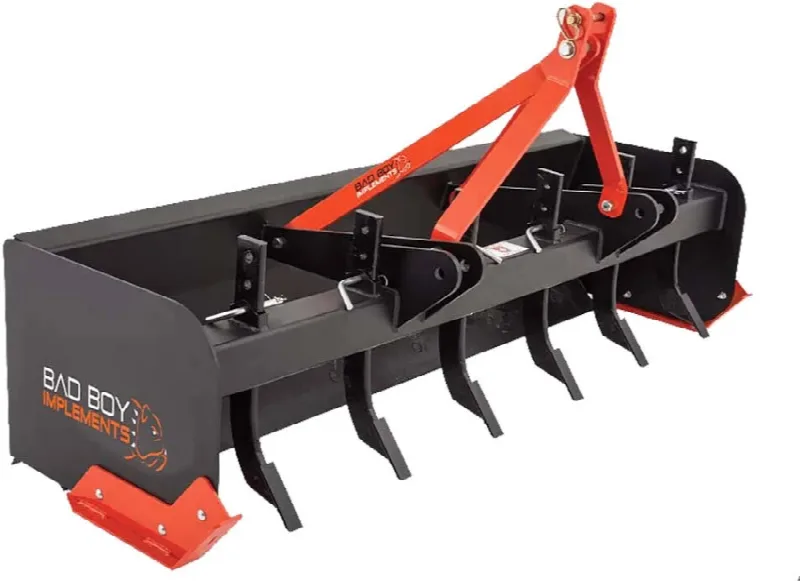 Bad Boy 72″ Box Blade – Heavy-Duty 3-Point Hitch Tractor Implement